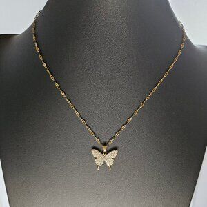 Ethereal Elegance Gold-Plated Butterfly Necklace